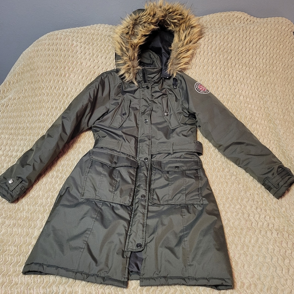 Womens Rocawear Army Green Parka